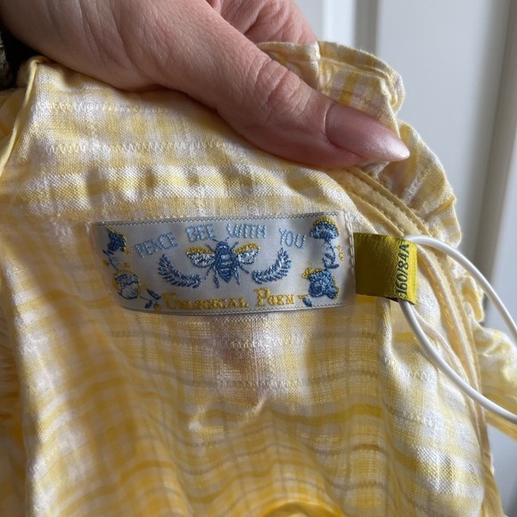Unlogical Poem Peace Bee With You Yellow Textured Set - S/M - Picture 9 of 12
